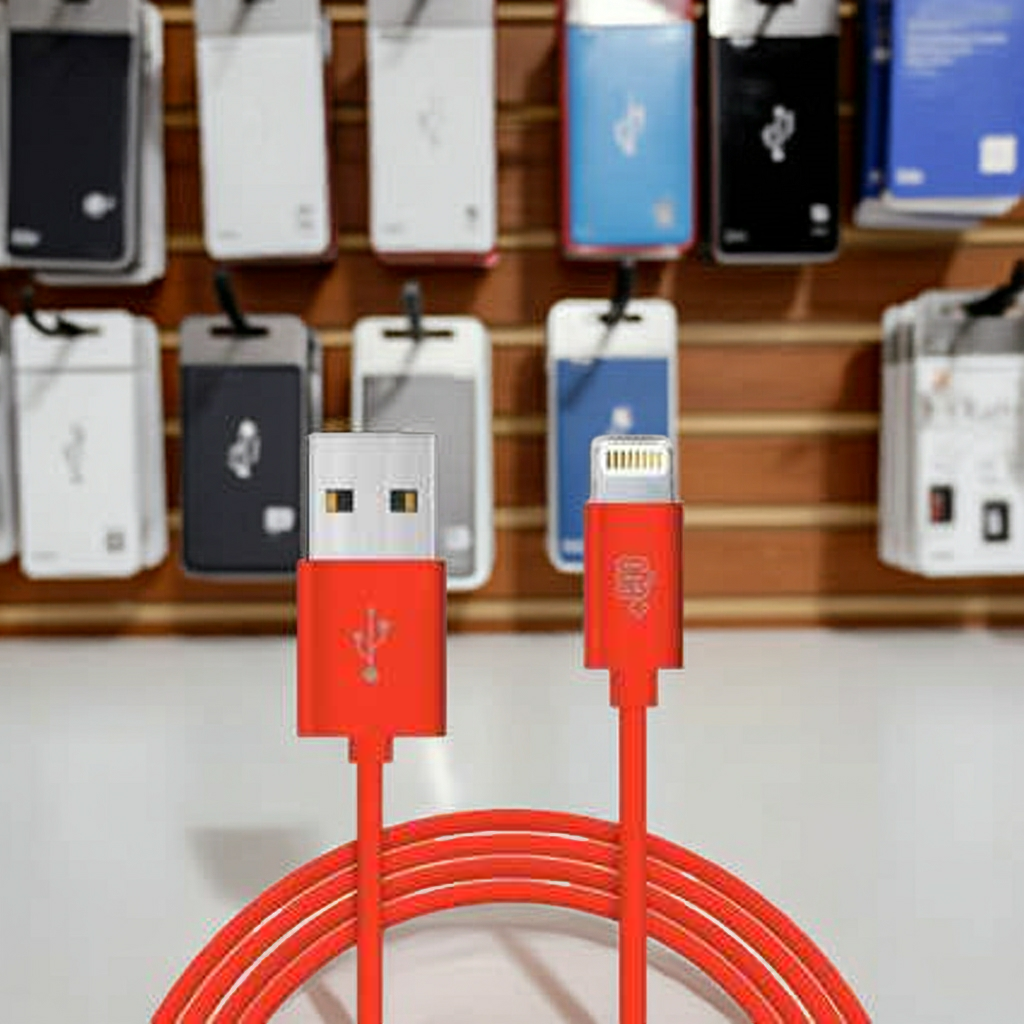 Cavo Dati Ricarica USB Lightning Rosso 1 mt. Soft Touch - MOKO