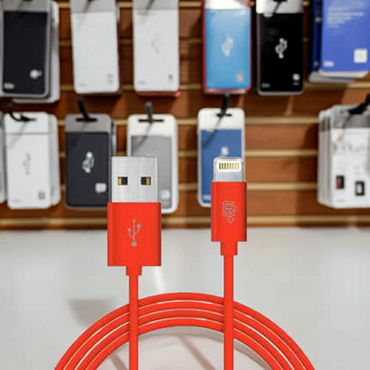 Cavo Dati Ricarica USB Lightning Rosso 1 mt. Soft Touch - MOKO