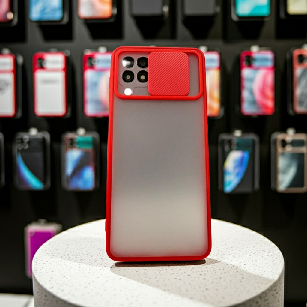 Cover semitrasparente Galaxy A22 4G rossa - MOKO