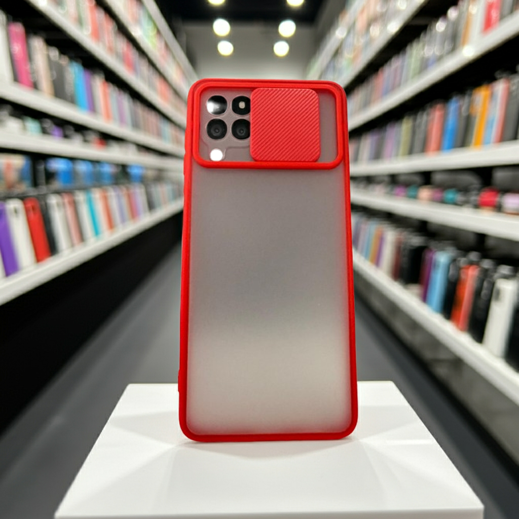 Cover semitrasparente Galaxy A22 4G rossa - MOKO