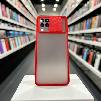 Cover semitrasparente Galaxy A22 4G rossa - MOKO