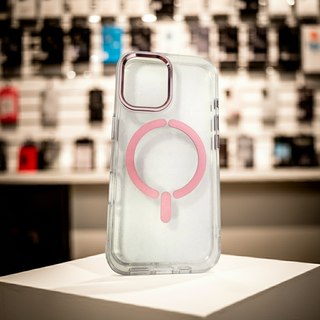Cover trasparente magsafe Iphone 16- rosa - MOKO