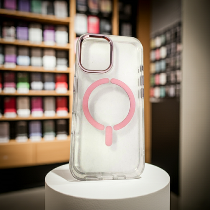 Cover trasparente magsafe Iphone 16- rosa - MOKO