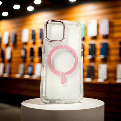 Cover trasparente magsafe Iphone 16- rosa - MOKO