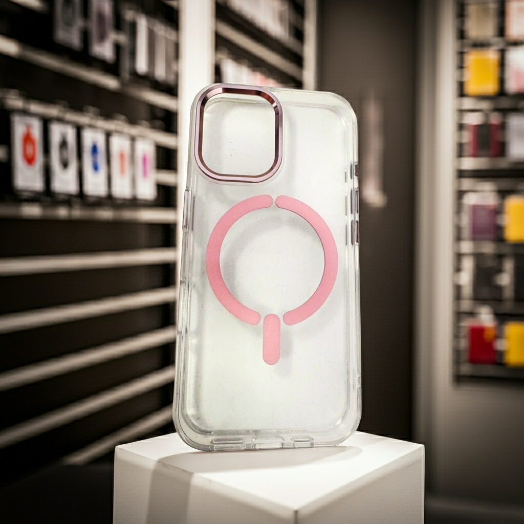 Cover trasparente magsafe Iphone 16- rosa - MOKO