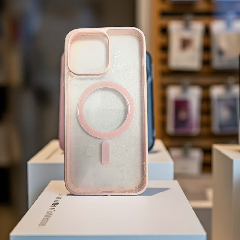 Cover trasparente iPhone 14 Pro Max MagSafe rosa chiaro - MOKO