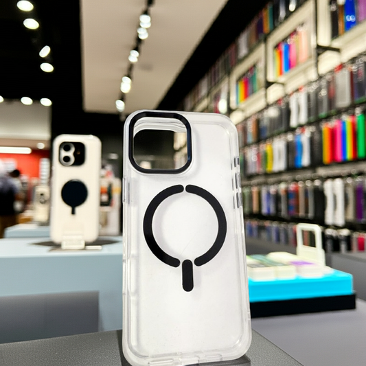 Cover trasparente iPhone 16 Pro Max MagSafe nera - MOKO