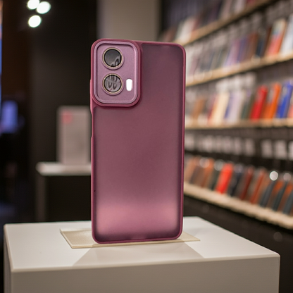 Cover semitrasparente Motorola G04 G24 E14 - Bordeaux Colorato - MOKO