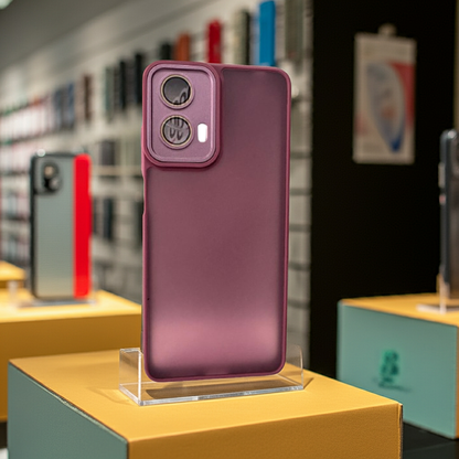 Cover semitrasparente Motorola G04 G24 E14 - Bordeaux Colorato - MOKO