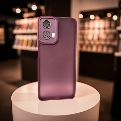 Cover semitrasparente Motorola G04 G24 E14 - Bordeaux Colorato - MOKO