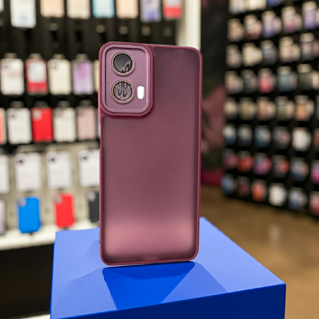 Cover semitrasparente Motorola G04 G24 E14 - Bordeaux Colorato - MOKO