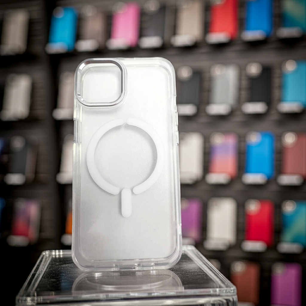 Cover trasparente MagSafe iPhone 13 14 Bianco - Compatibile e Resistente - MOKO