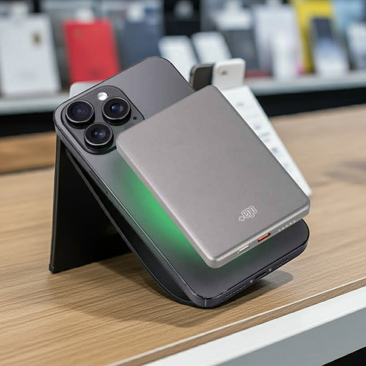 Power Bank Wireless Magnetico Premium 5000 mAh Power Mag Grigio - MOKO