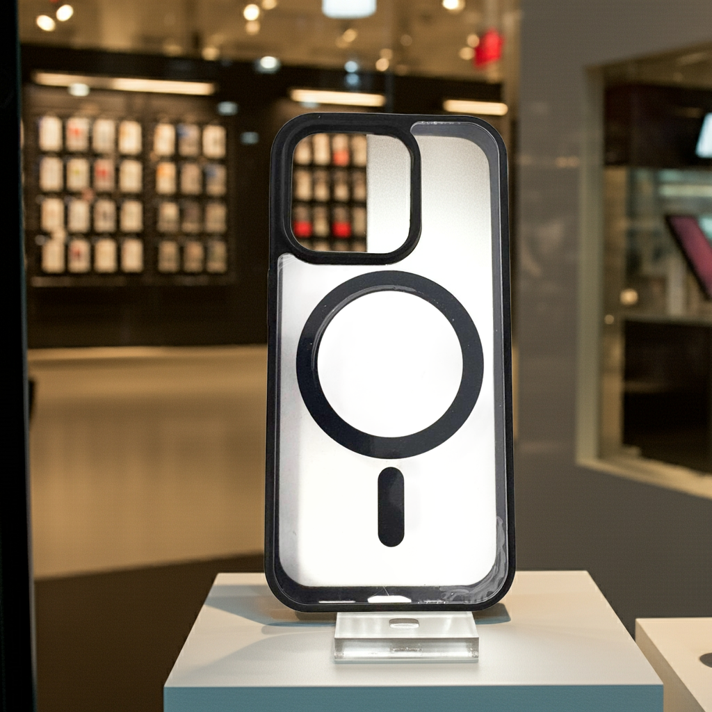 Cover trasparente iPhone 15 Pro Max - MagSafe Nero - MOKO