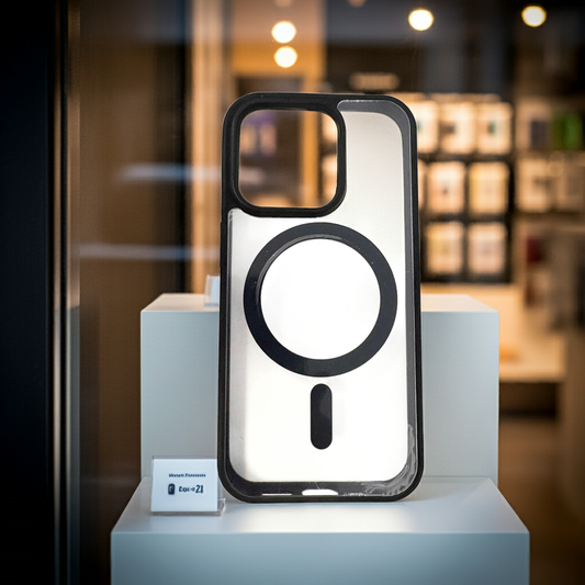 Cover trasparente iPhone 15 Pro Max - MagSafe Nero - MOKO