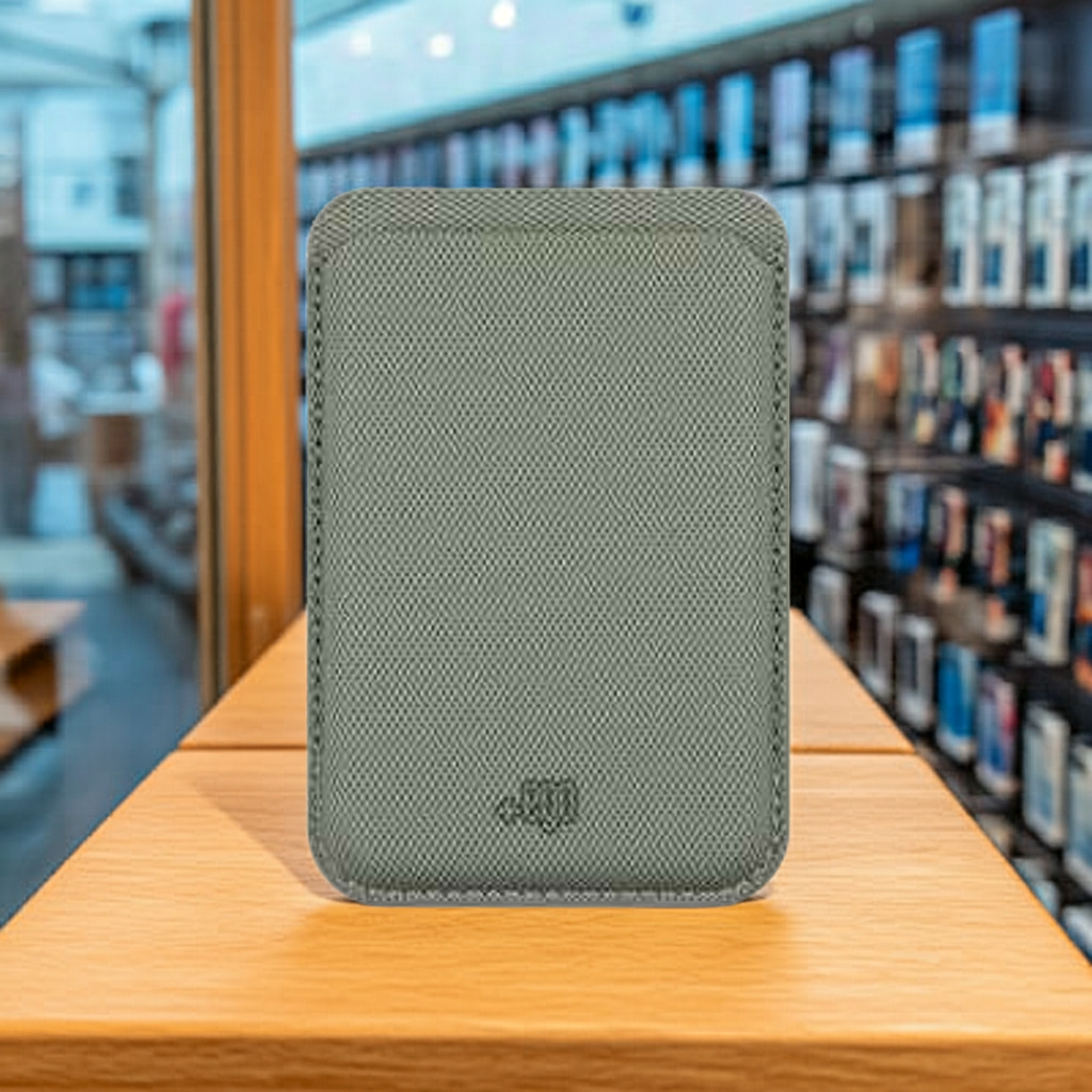 Wallet Magnetico verde jeans - MOKO