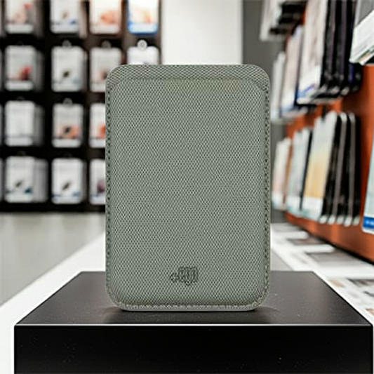 Wallet Magnetico verde jeans - MOKO