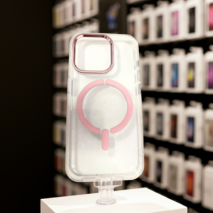 Cover trasparente magsafe Iphone 15 Pro- rosa - MOKO