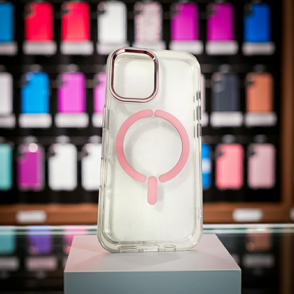 Cover trasparente magsafe Iphone 16- rosa - MOKO