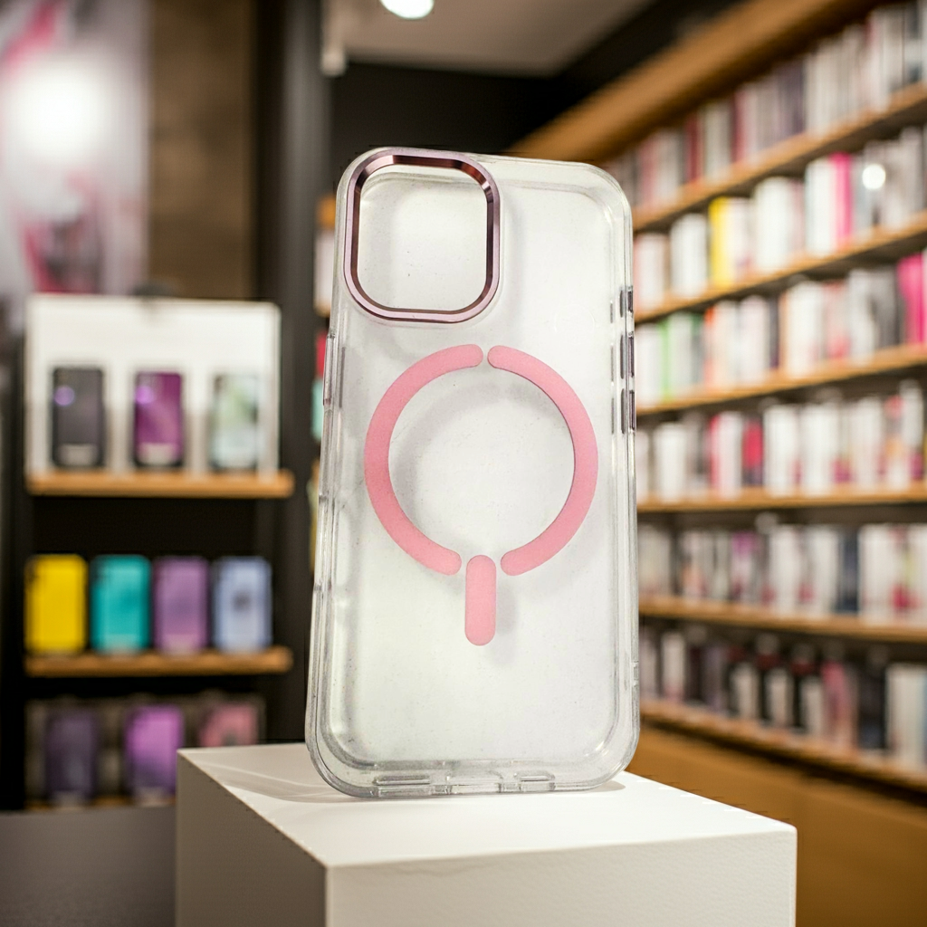 Cover trasparente magsafe Iphone 16- rosa - MOKO