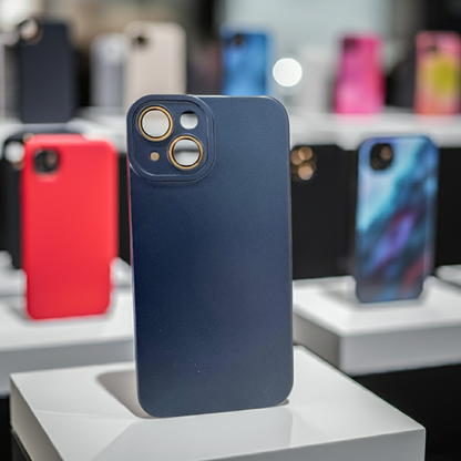 Cover iPhone 15 blu - Proteggi il tuo smartphone con stile e colore - MOKO