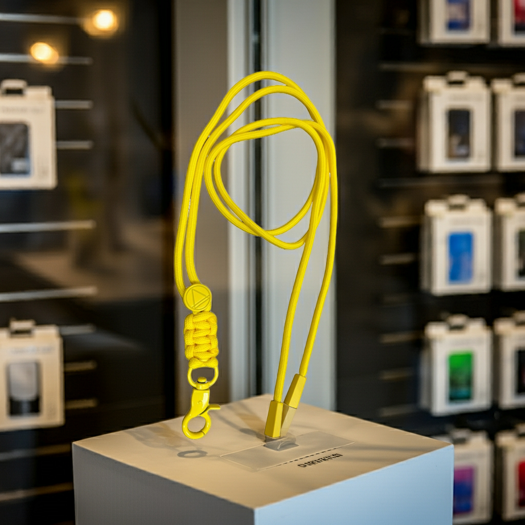 Cordino per smartphone giallo con linguetta larga - MOKO