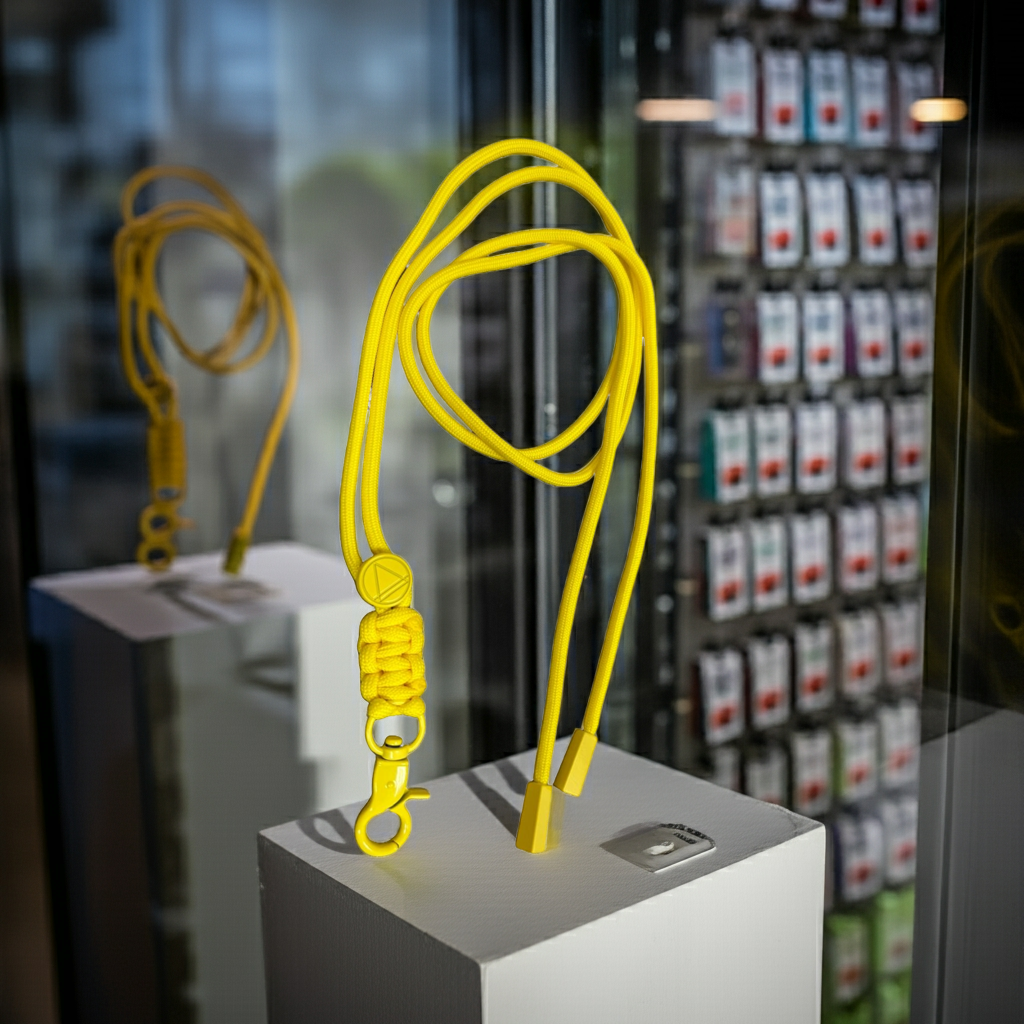 Cordino per smartphone giallo con linguetta larga - MOKO