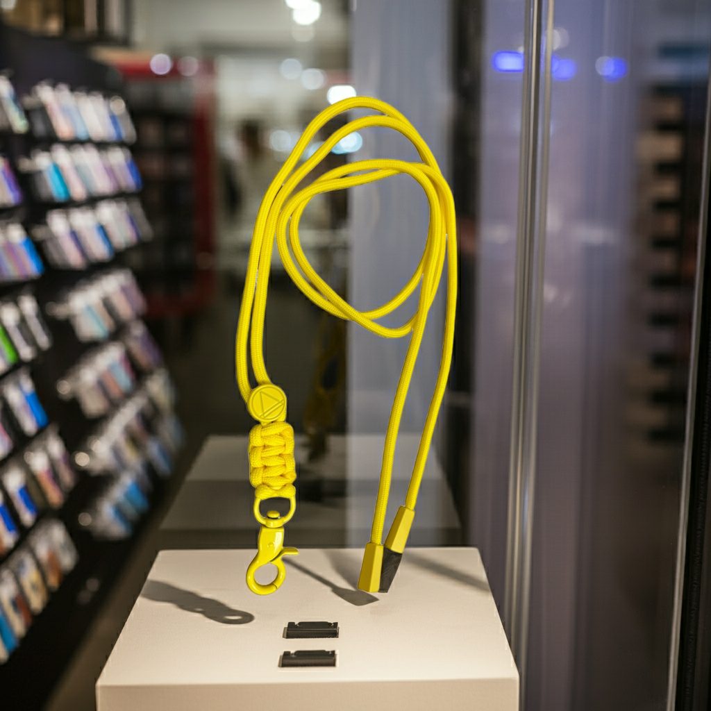 Cordino per smartphone giallo con linguetta larga - MOKO