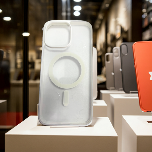 Cover trasparente iPhone 14 Pro Max MagSafe - Bianco - MOKO