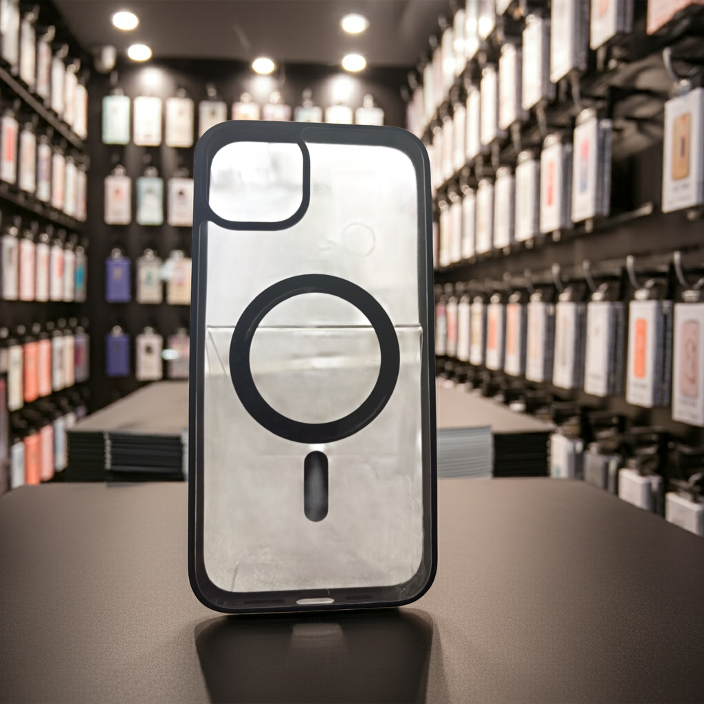 Cover trasparente magsafe Iphone 15 Plus-  nero - MOKO