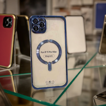 Cover trasparente iPhone 11 Pro Max MagSafe - Blu - MOKO