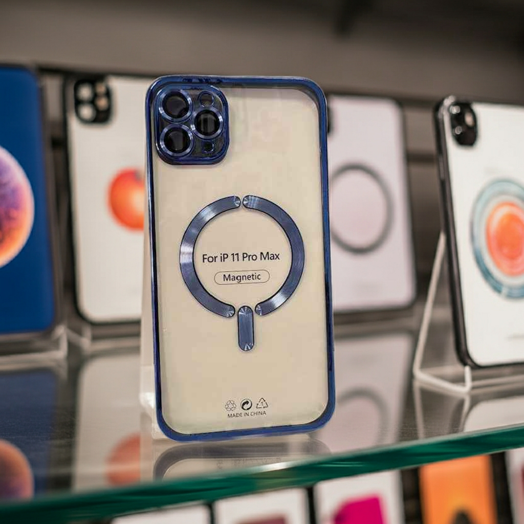 Cover trasparente iPhone 11 Pro Max MagSafe - Blu - MOKO