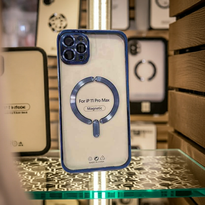 Cover trasparente iPhone 11 Pro Max MagSafe - Blu - MOKO