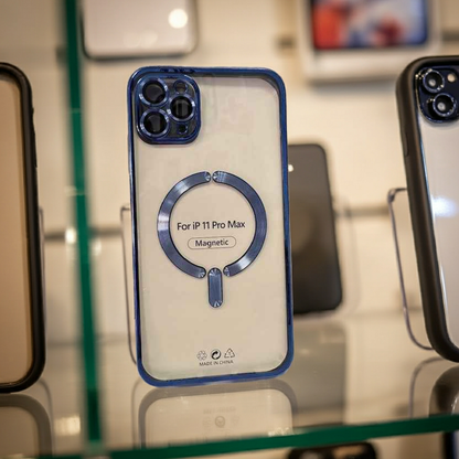 Cover trasparente iPhone 11 Pro Max MagSafe - Blu - MOKO