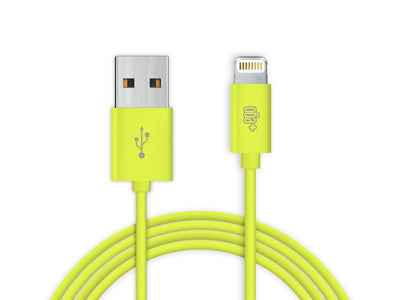Cavo dati USB A Lightning Verde Soft Touch 1 mt. per ricarica rapida e trasferimento dati - MOKO