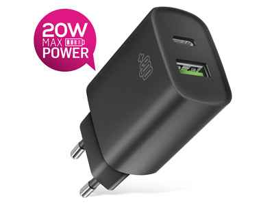 Caricatore USB ad alta velocità nero per ricarica rapida e efficiente - MOKO