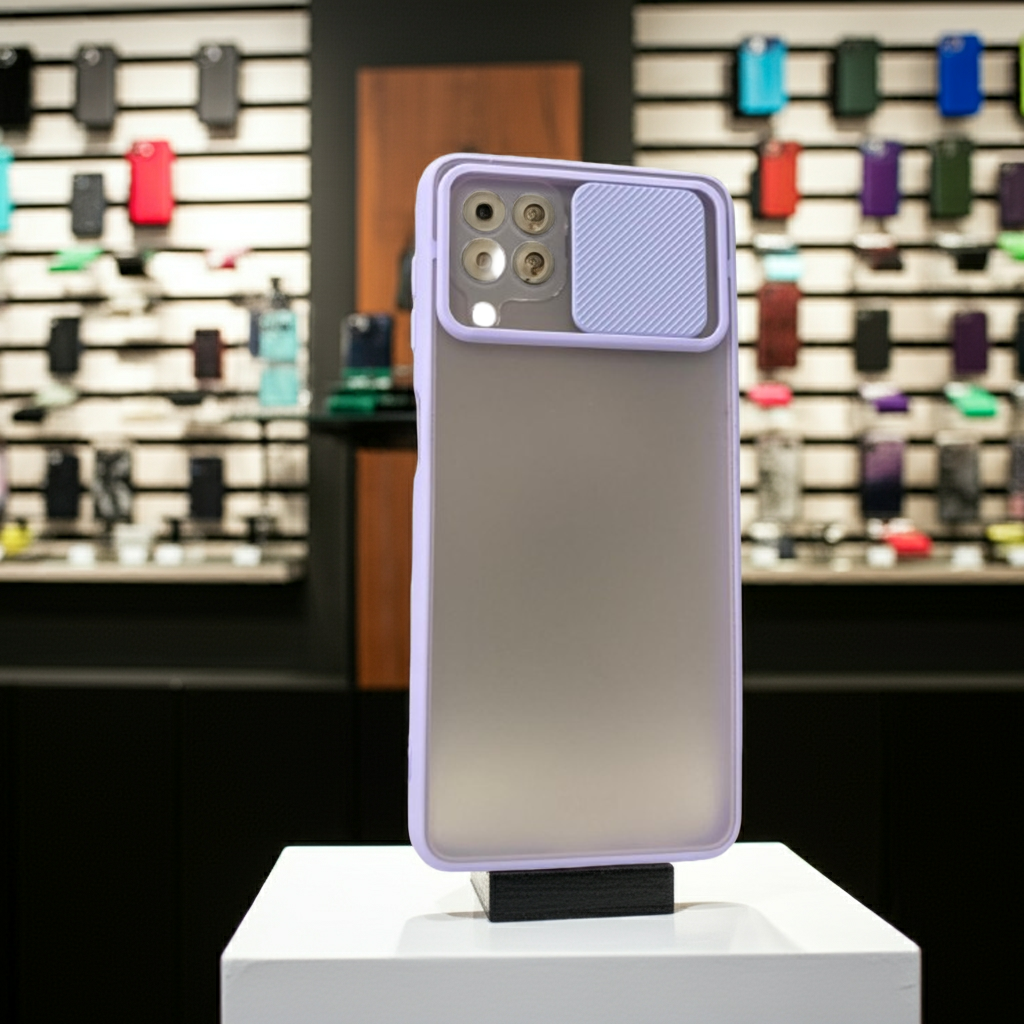 Cover semitrasparente Samsung Galaxy A22 4G lilla - Protezione elegante e leggera - MOKO