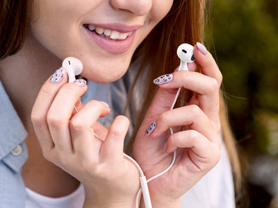 Auricolari Stereo USB C con tasto risposta e microfono Bianco