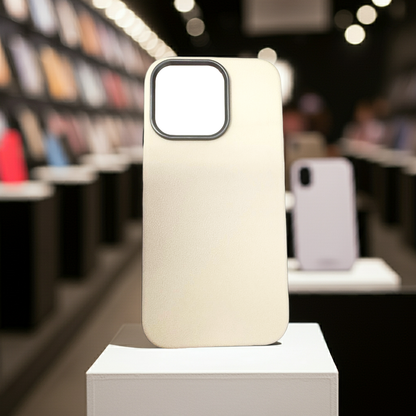 Cover iPhone 14 Pro beige - Protezione elegante e stilosa in bianco e beige - MOKO