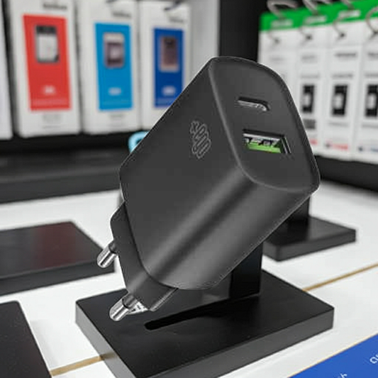 Caricatore USB ad alta velocità nero per ricarica rapida e efficiente - MOKO