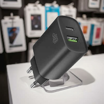 Caricatore USB ad alta velocità nero per ricarica rapida e efficiente - MOKO