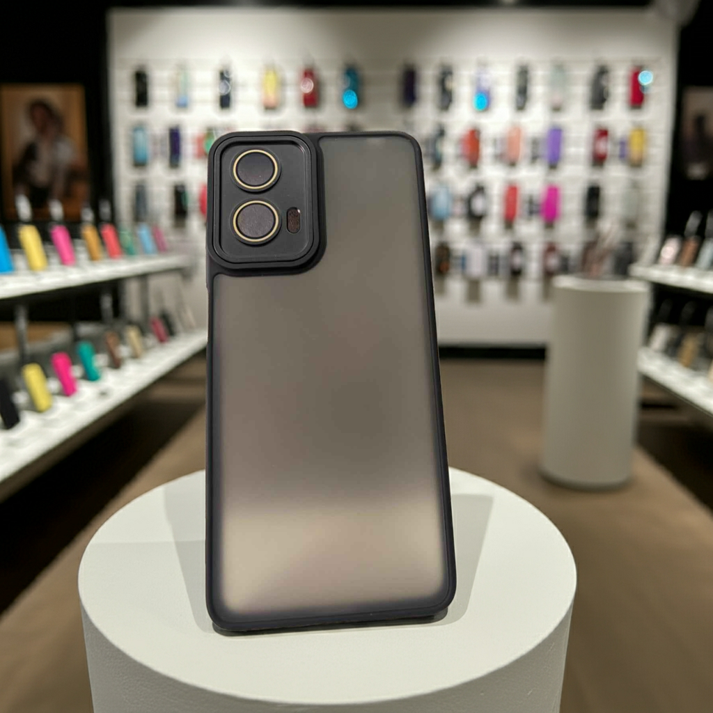 Cover Motorola G04 G24 E14 Nero - Cover Colorata Semitrasparente per Protezione Smartphone - MOKO