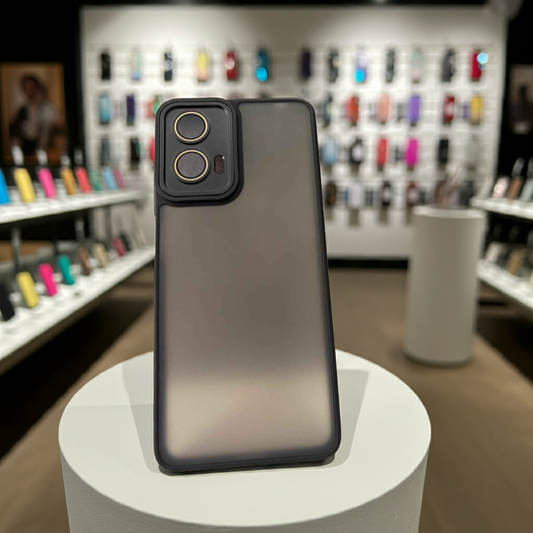 Cover Motorola G04 G24 E14 Nero - Cover Colorata Semitrasparente per Protezione Smartphone - MOKO