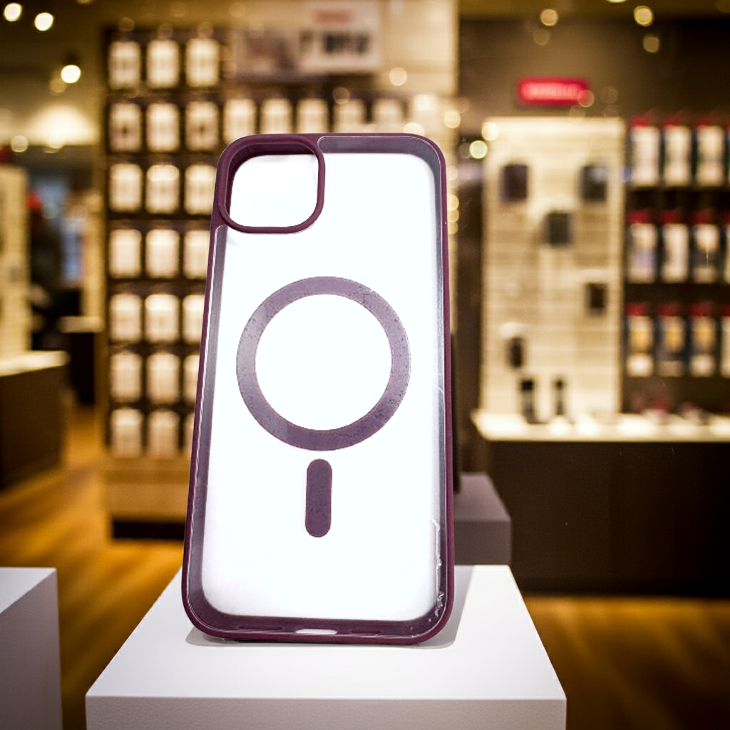 Cover trasparente iPhone 14 Pro Max MagSafe - Borgogna - MOKO