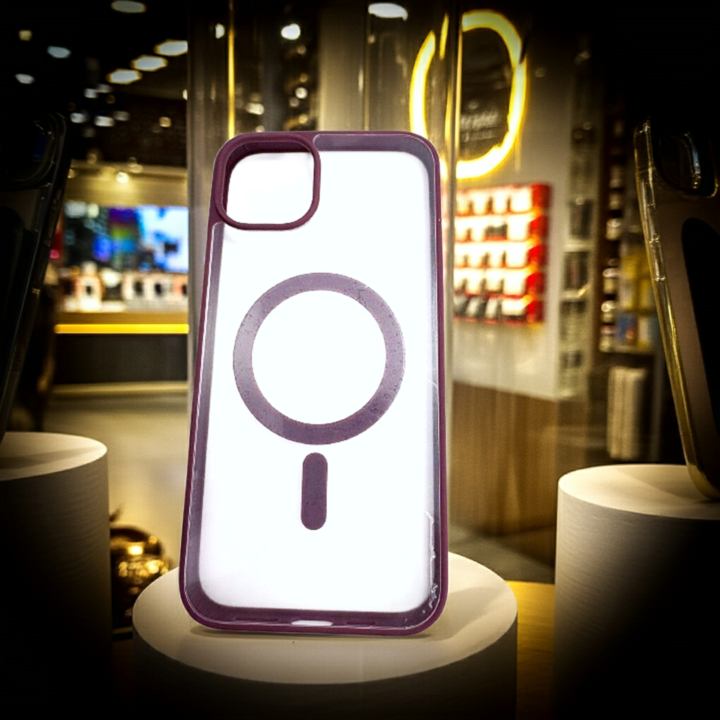 Cover trasparente iPhone 14 Pro Max MagSafe - Borgogna - MOKO