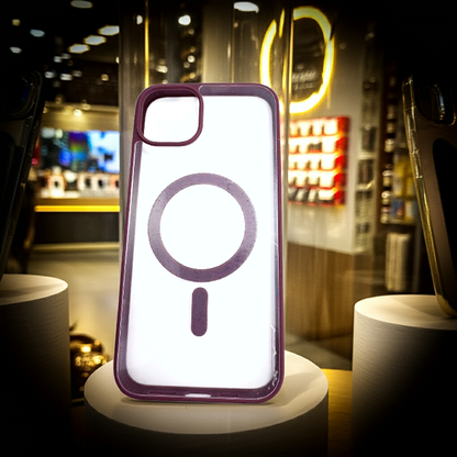 Cover trasparente iPhone 14 Pro Max MagSafe - Borgogna - MOKO