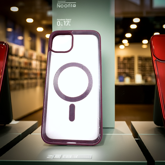 Cover trasparente iPhone 14 Pro Max MagSafe - Borgogna - MOKO