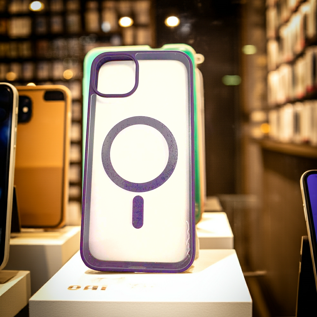 Cover trasparente iPhone 14 Pro Max MagSafe - Viola Scuro - MOKO