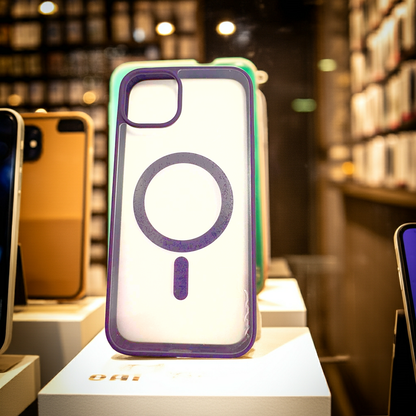 Cover trasparente iPhone 14 Pro Max MagSafe - Viola Scuro - MOKO