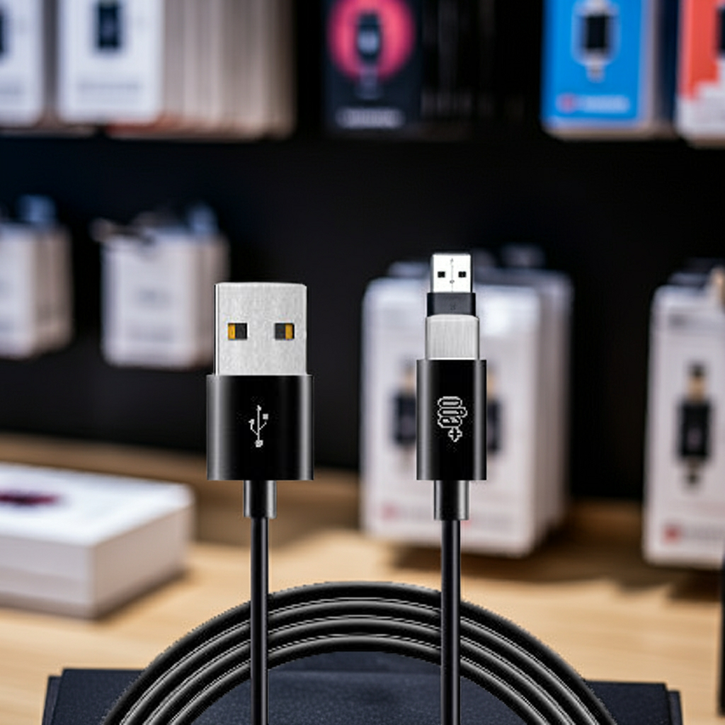 Cavo ricarica usb type c nero 1 metro - MOKO